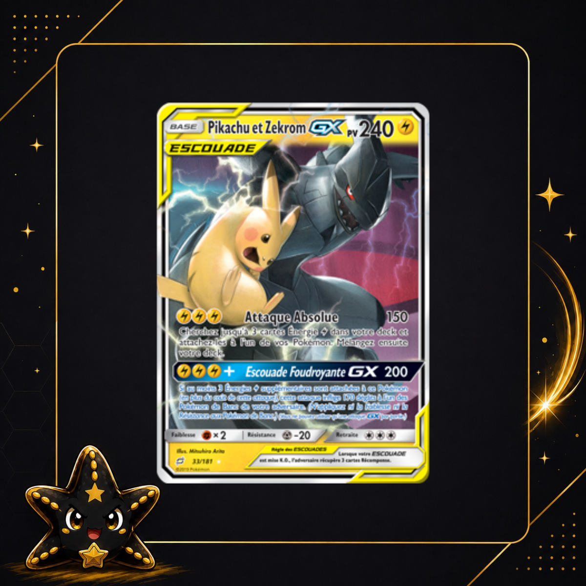 Pikachu et Zekrom GX 33/181 - Duo de Choc - EX