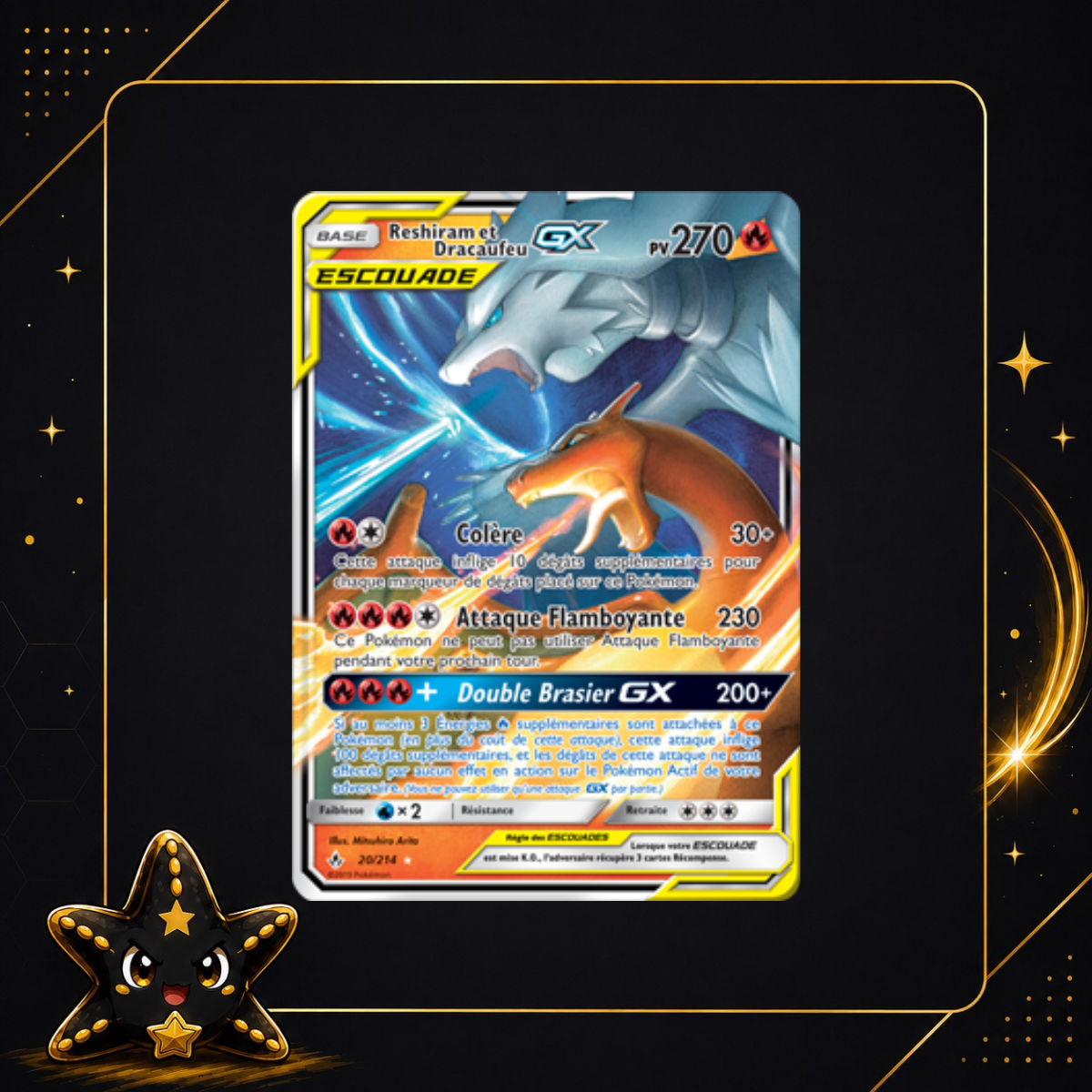 Reshiram et Dracaufeu GX 20/214 - Alliance infaillible - NM
